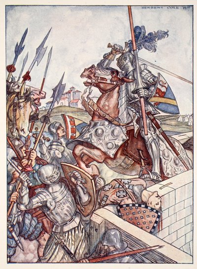 Bayard verteidigt die Brücke, Illustration aus 